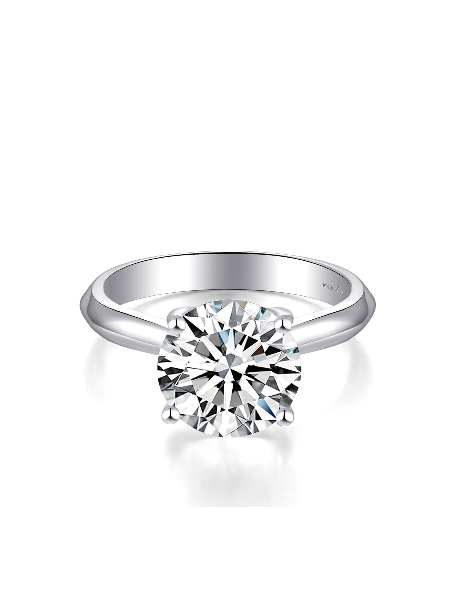 3.01ct ラボグロウンダイヤモンド 4つ爪 ソリティア リング プラチナ