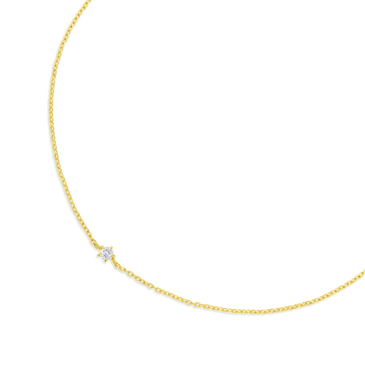 ラボグロウンダイヤモンド 0.033ct ソリティア ブレスレット 18K イエローゴールド