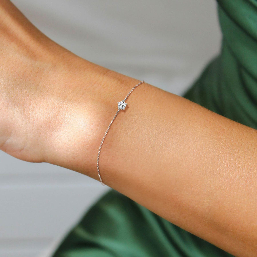 ラボグロウンダイヤモンド 0.1ct ソリティア ブレスレット プラチナ