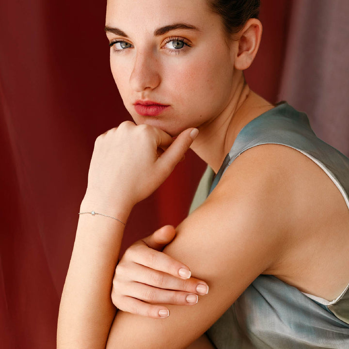 ラボグロウンダイヤモンド 0.1ct ソリティア ブレスレット プラチナ