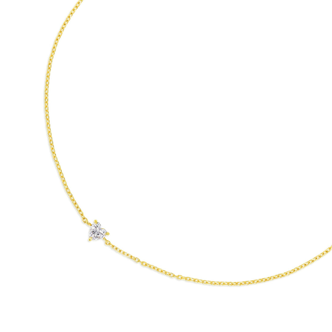 ラボグロウンダイヤモンド 0.1ct ハート ソリティア ブレスレット 18K イエローゴールド