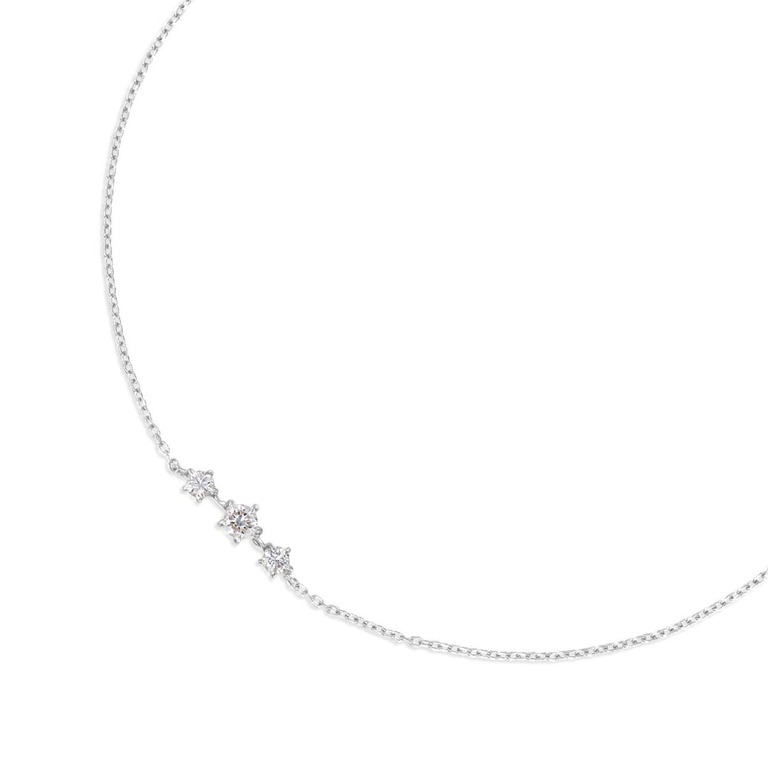 ラボグロウンダイヤモンド 0.116ct スリーストーン ブレスレット プラチナ
