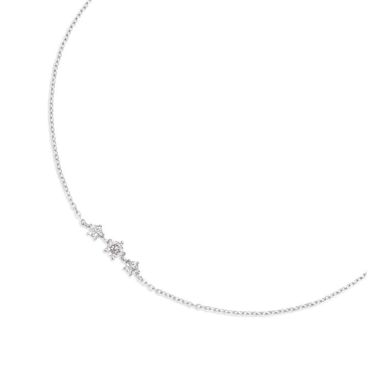 ラボグロウンダイヤモンド 0.116ct スリーストーン ブレスレット プラチナ