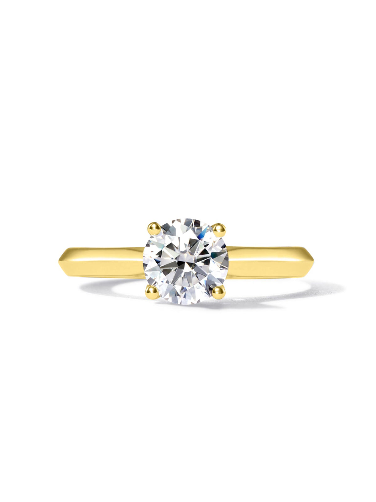 1.01ct 18K イエローゴールド 4つ爪 ソリティア リング