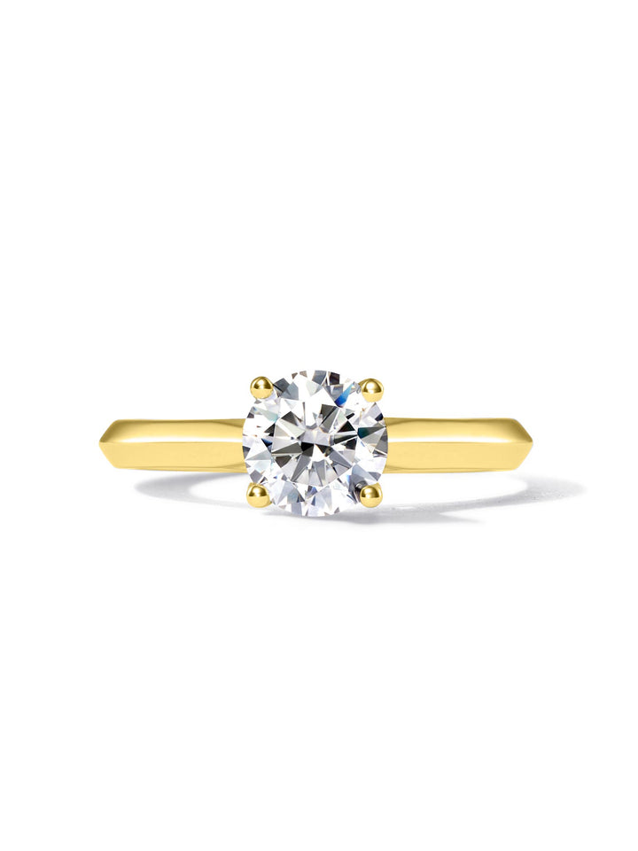 1.01ct 18K イエローゴールド 4つ爪 ソリティア リング