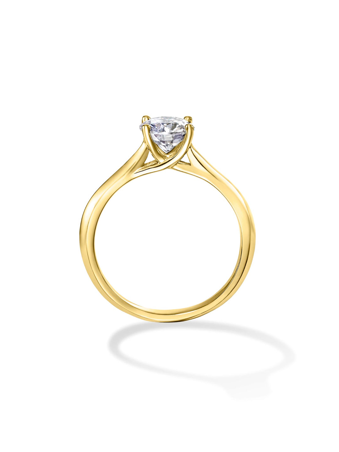 1.01ct 18K イエローゴールド 4つ爪 ソリティア リング