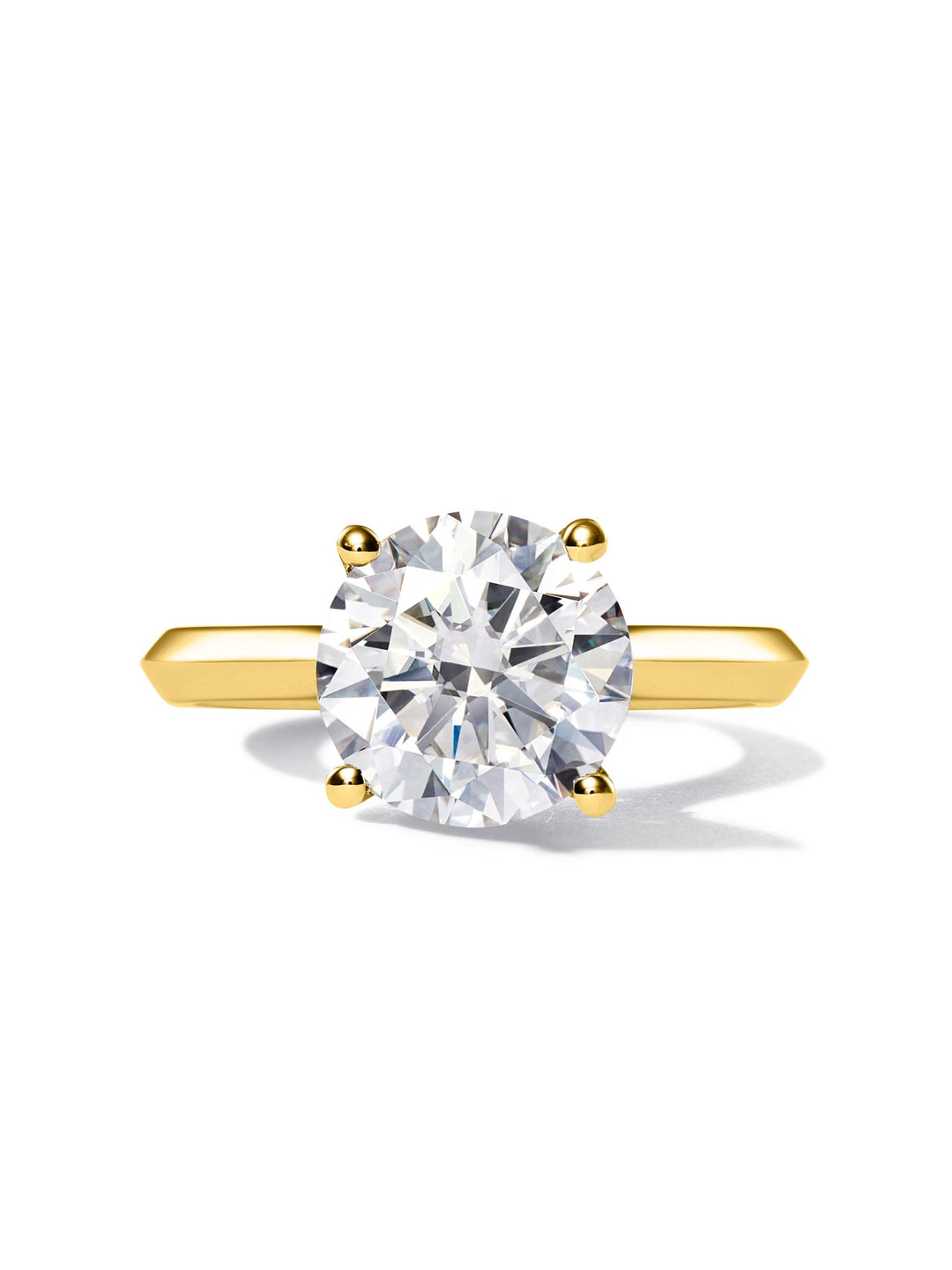 3.01ct 18K イエローゴールド　 4つ爪 ソリティア リング