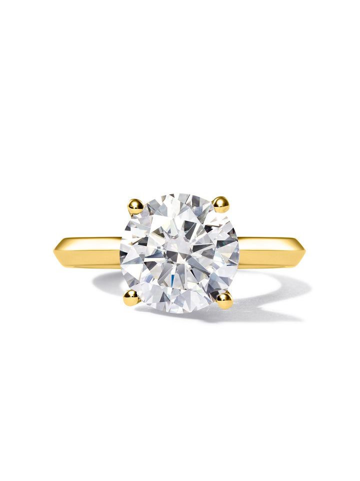 3.01ct 18K イエローゴールド　 4つ爪 ソリティア リング