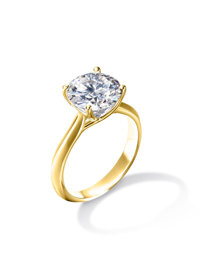3.01ct 18K イエローゴールド　 4つ爪 ソリティア リング