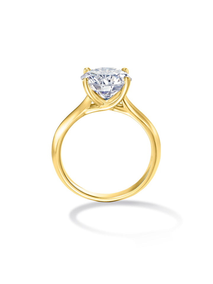 3.01ct 18K イエローゴールド　 4つ爪 ソリティア リング