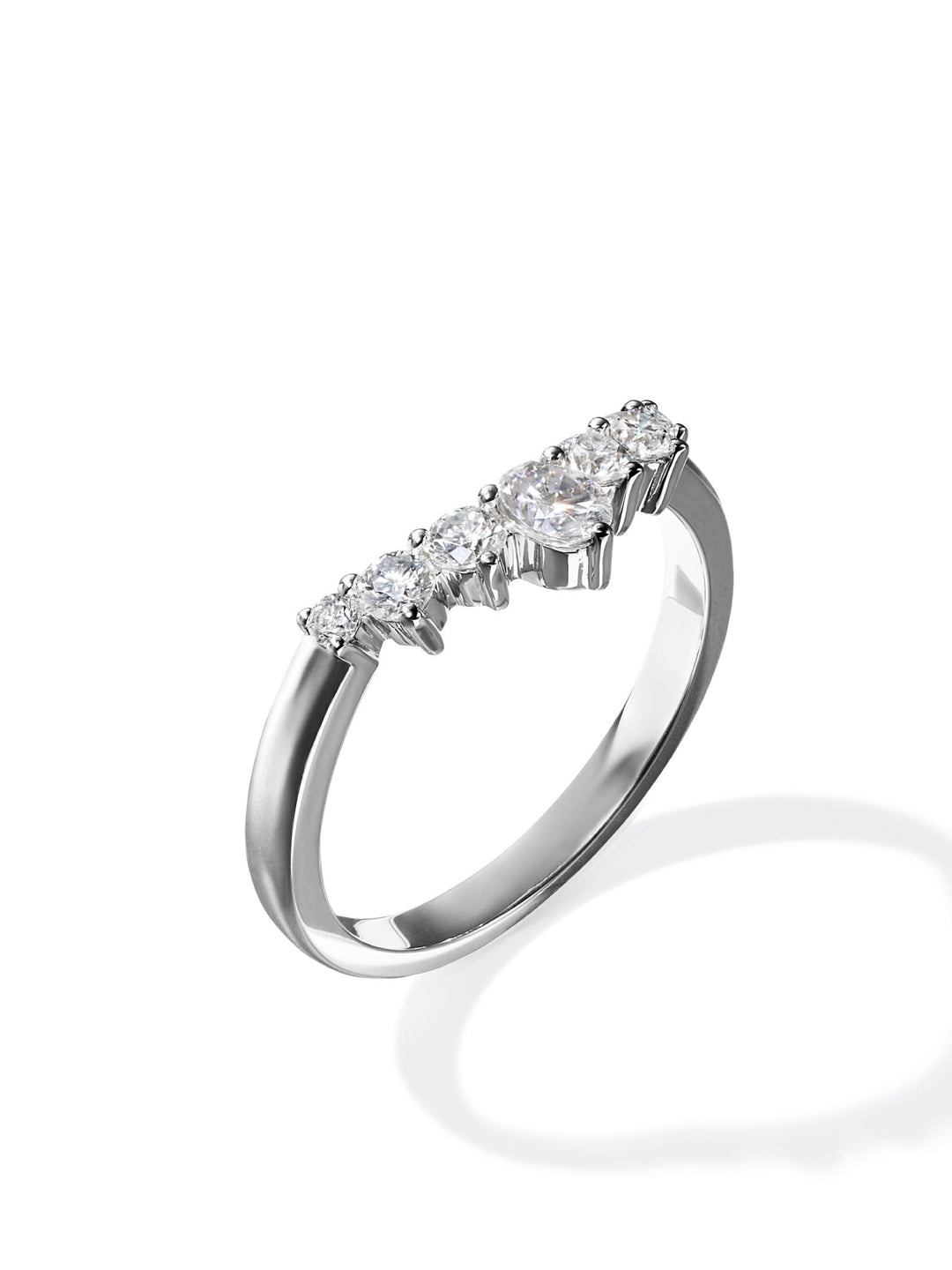 0.48ct プラチナ Vライン リング