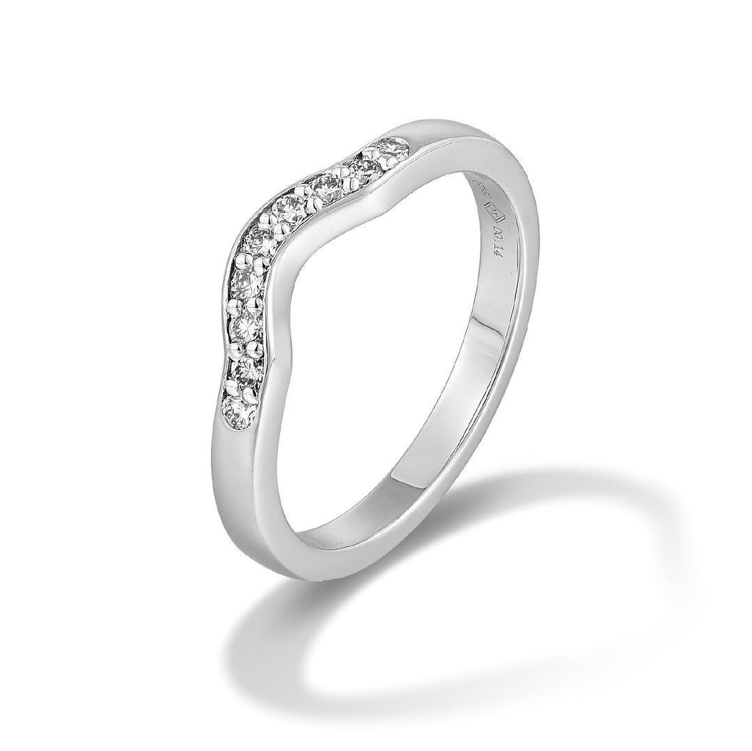 0.13ct ラボグロウンダイヤモンド ウィッシュボーン リング プラチナ
