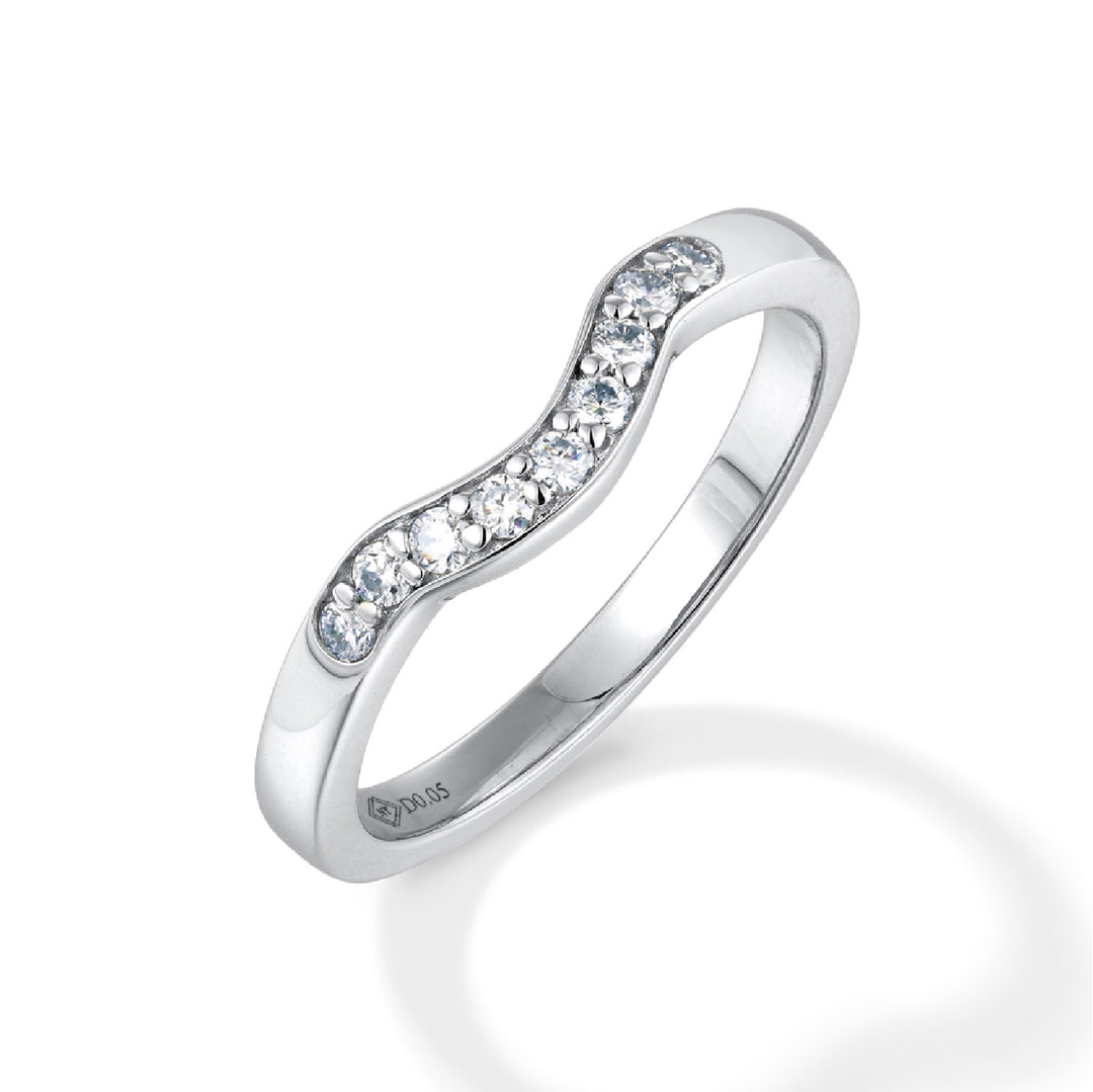 0.13ct ラボグロウンダイヤモンド ウィッシュボーン リング プラチナ