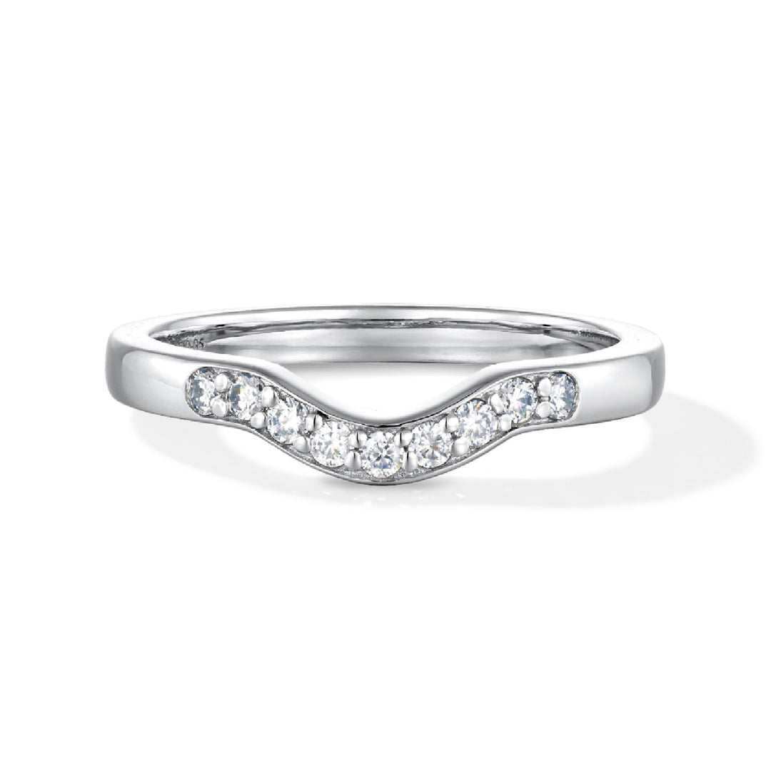 0.13ct ラボグロウンダイヤモンド ウィッシュボーン リング プラチナ