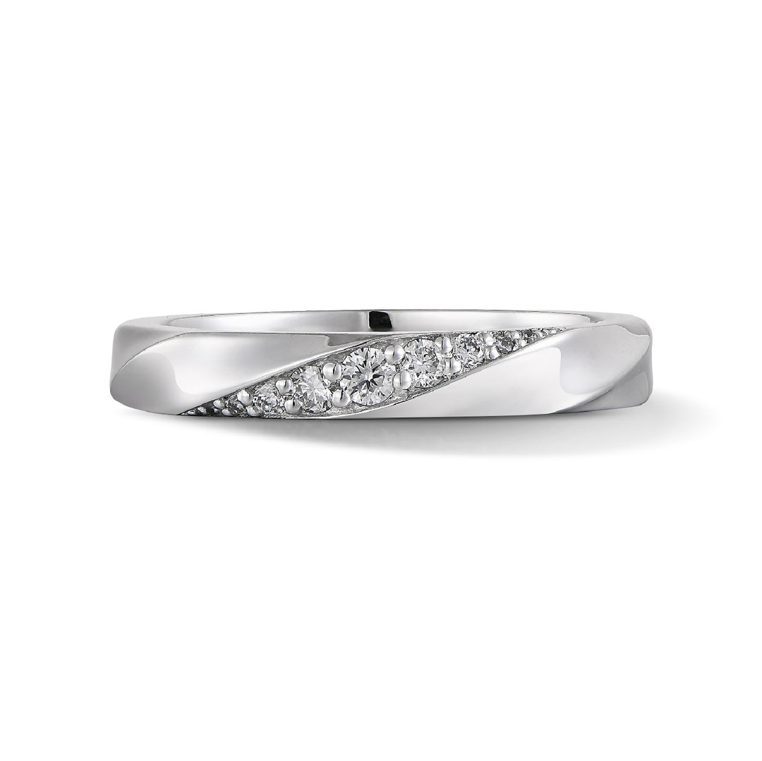 0.10ct ラボグロウンダイヤモンド ツイスト リング プラチナ