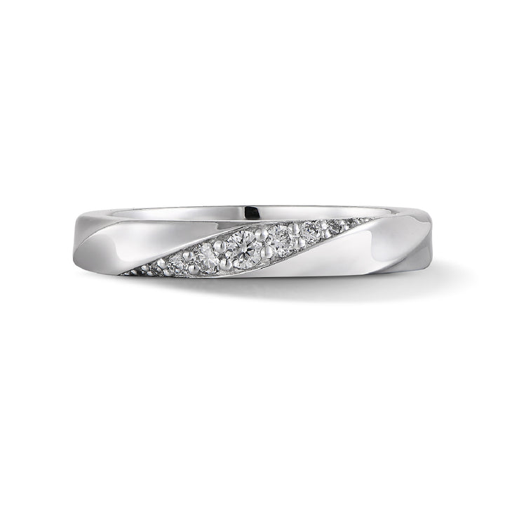 0.10ct ラボグロウンダイヤモンド ツイスト リング プラチナ