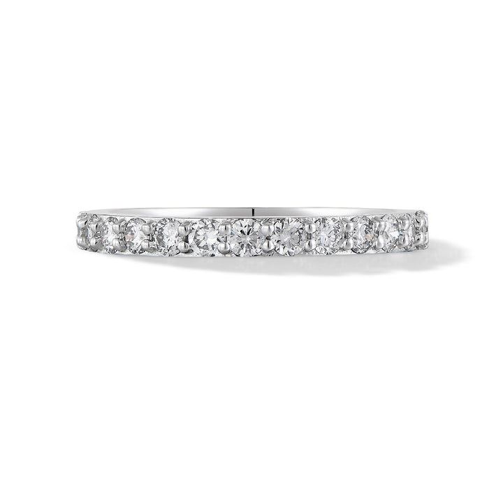 0.39ct ラボグロウンダイヤモンド レール留めハーフエタニティ リング プラチナ
