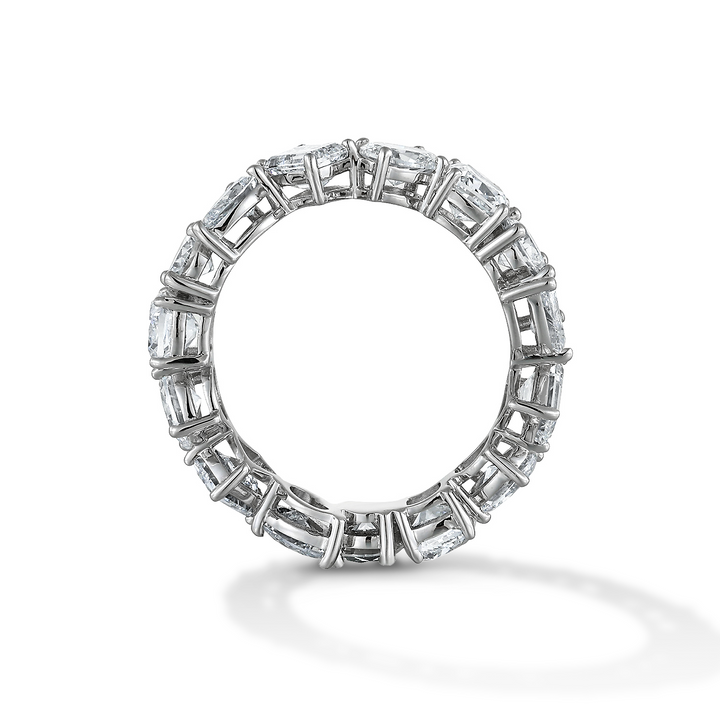 4.77ct ラボグロウンダイヤモンド マルチシェイプ フルエタニティ リング プラチナ 側面
