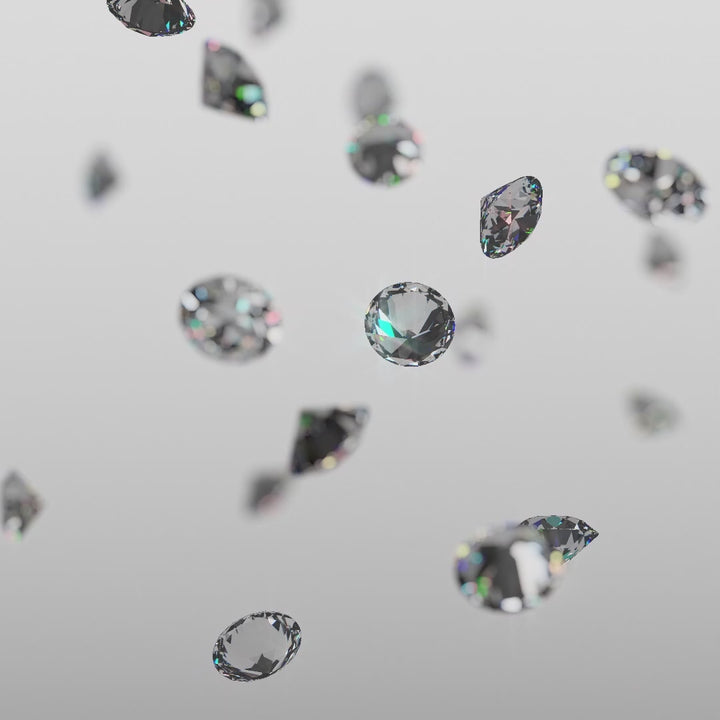 0.75ct モアサナイト フラワー ５連チェーン ピアス シルバー925