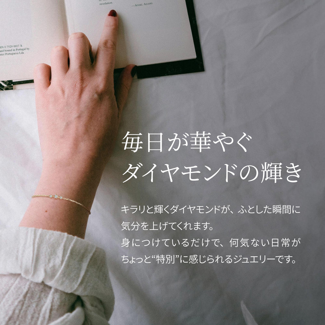 ラボグロウンダイヤモンド 0.1ct ハート ソリティア ブレスレット プラチナ