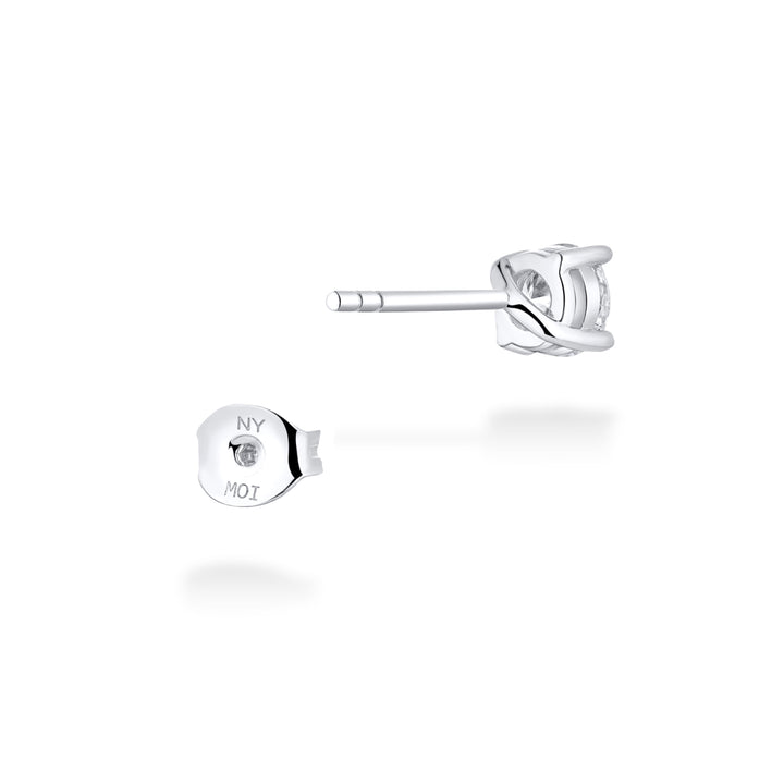 0.6ct モアサナイト 4本爪 ソリティア ピアス シルバー925