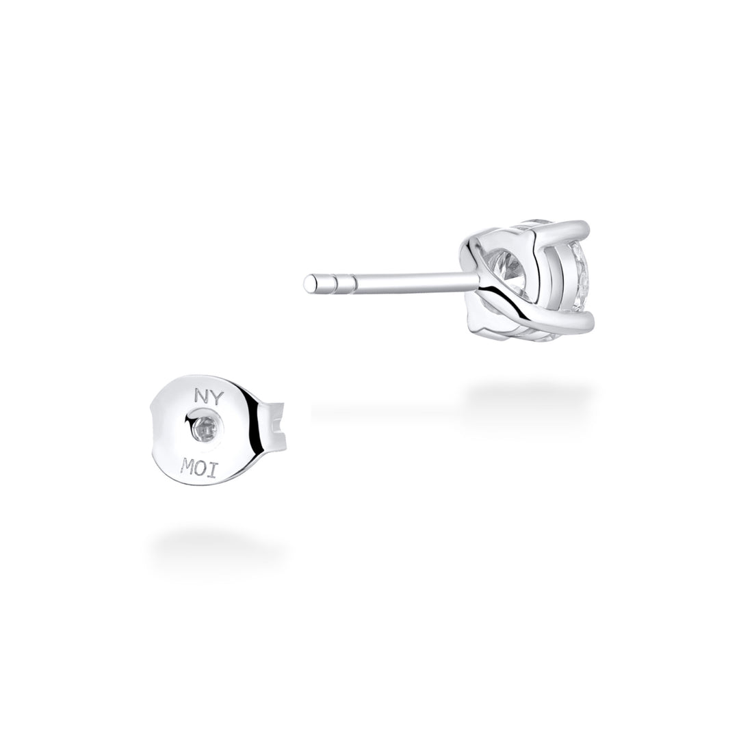1.0ct モアサナイト 4本爪 ソリティア ピアス シルバー925