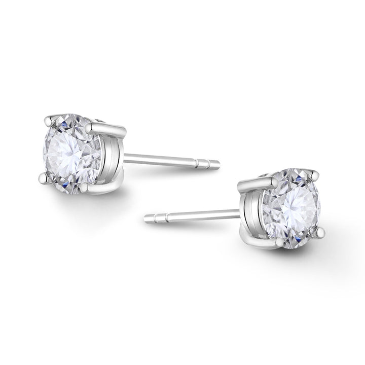 2.0ct モアサナイト 4本爪 ソリティア ピアス シルバー925