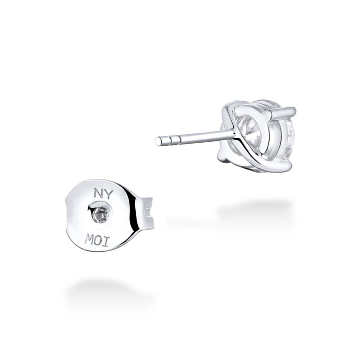 2.0ct モアサナイト 4本爪 ソリティア ピアス シルバー925