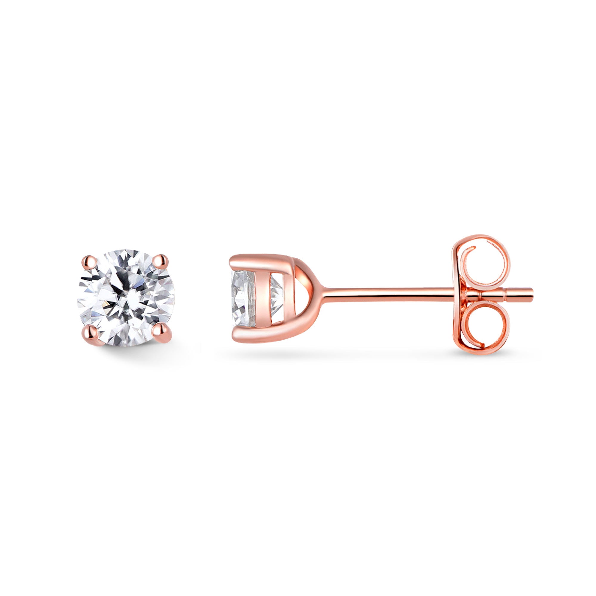 1.0ct モアサナイト 4本爪 ソリティア ピアス シルバー925 | NEXT