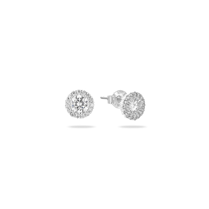 1.24ct モアサナイト ヘイロー ピアス シルバー925