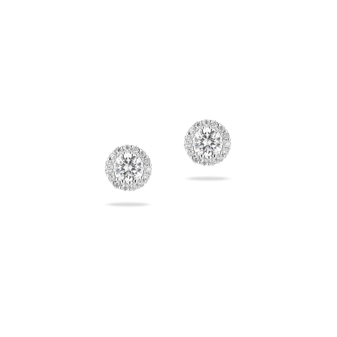 最高品質 モアサナイト 人工ダイヤモンド 1ct ヘイロー ピアス モアサナイト（人工ダイヤモンド）フープヘイローピアス 0 5ct