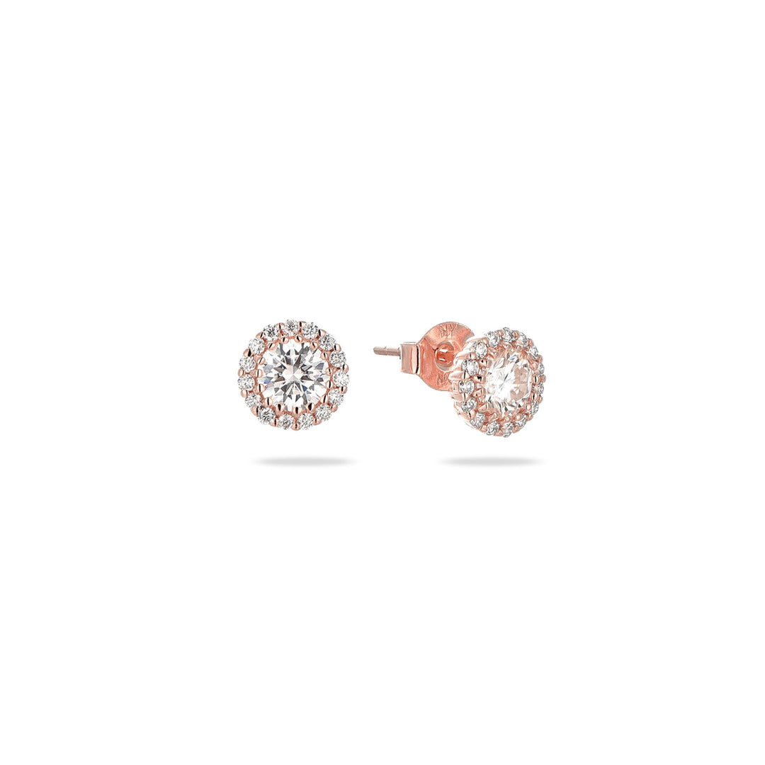1.24ct モアサナイト ヘイロー ピアス シルバー925