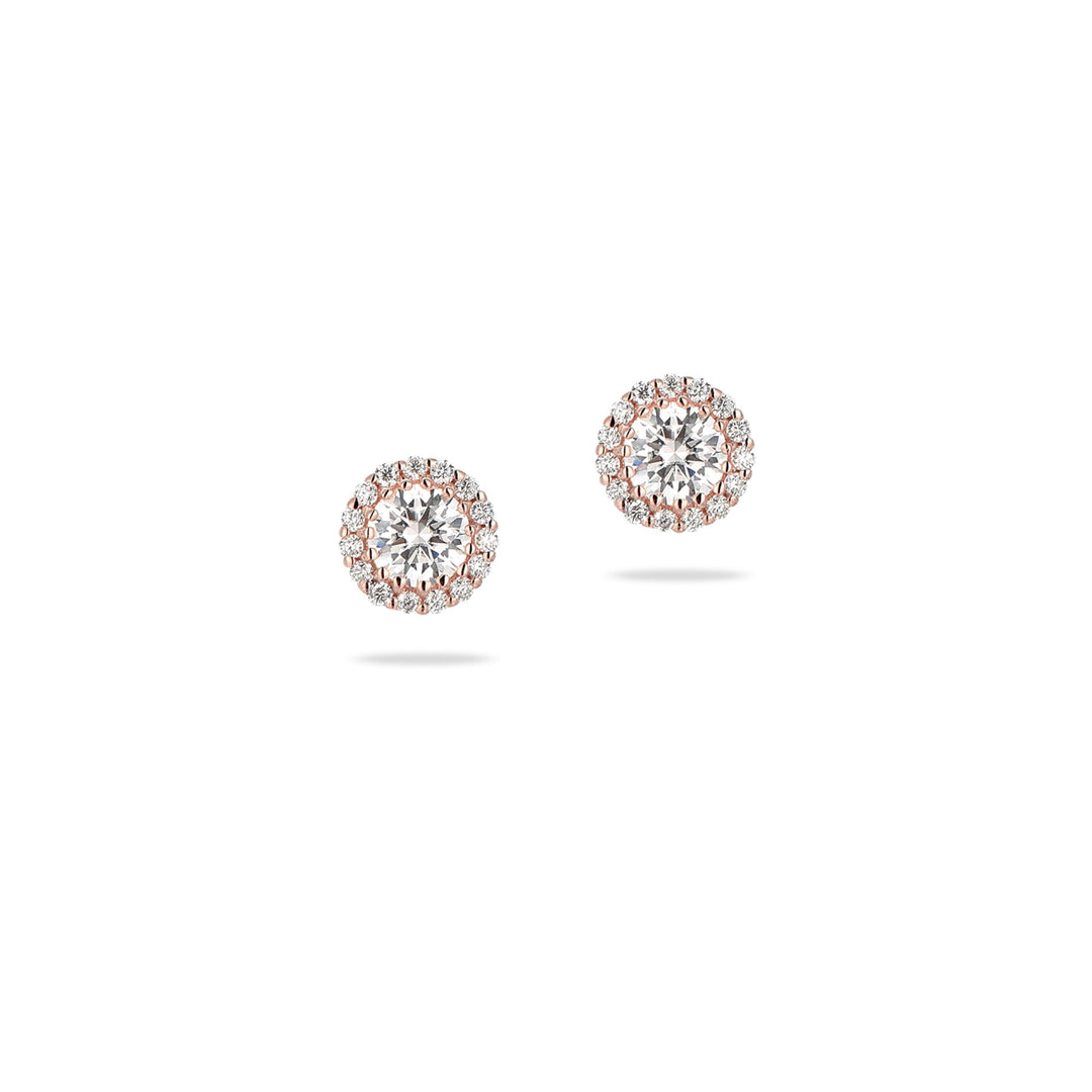1.24ct モアサナイト ヘイロー ピアス シルバー925