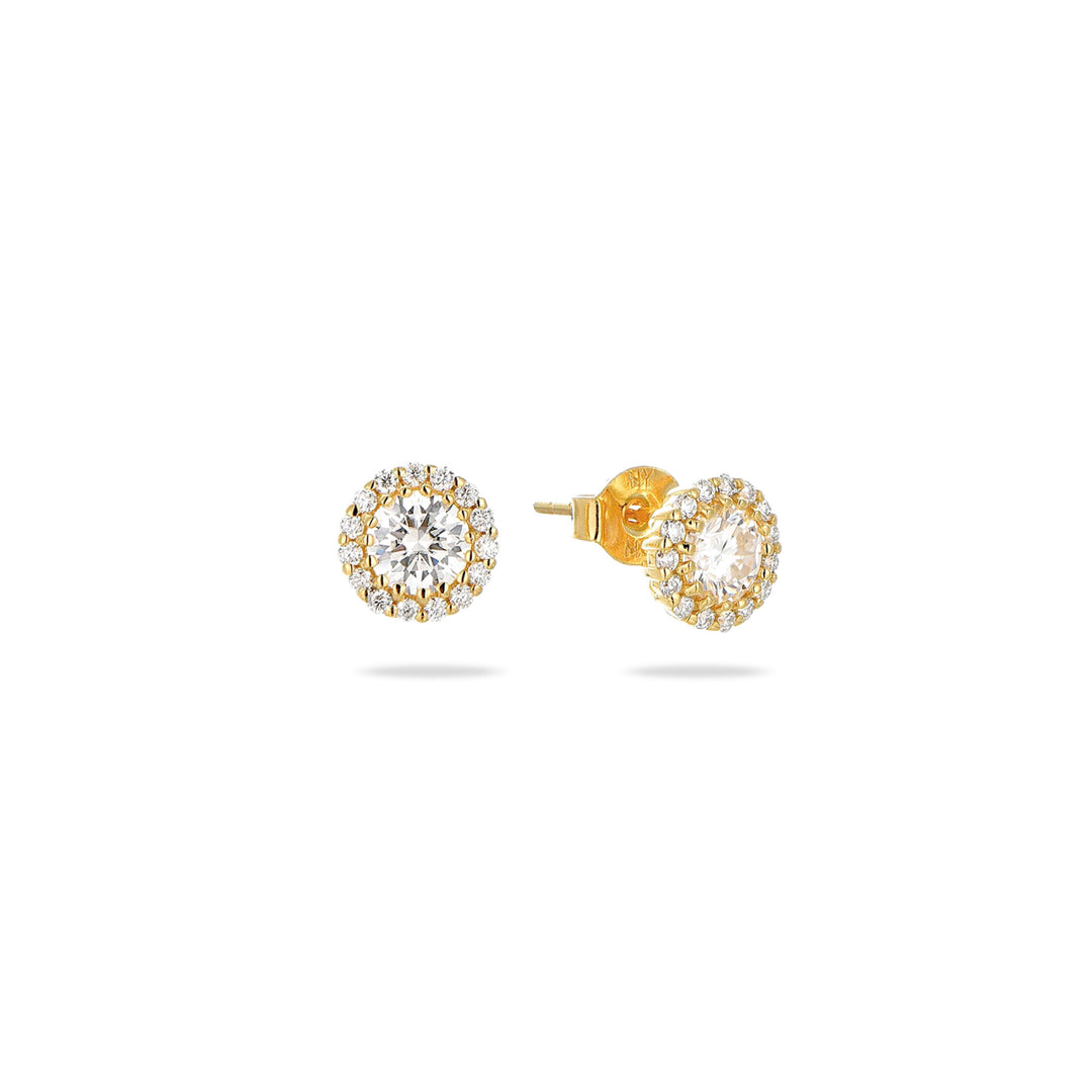 1.24ct モアサナイト ヘイロー ピアス シルバー925