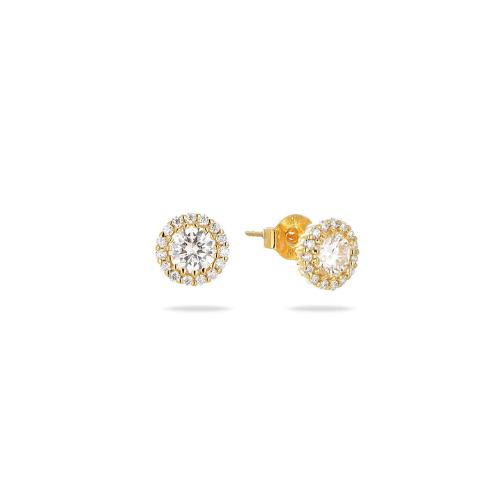 1.24ct モアサナイト ヘイロー ピアス シルバー925