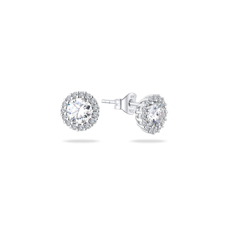 2.45ct モアサナイト ヘイロー ピアス シルバー925
