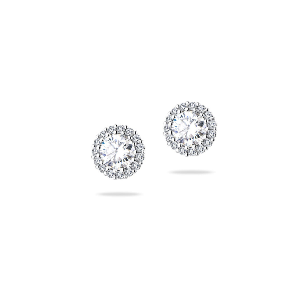 2.45ct モアサナイト ヘイロー ピアス シルバー925