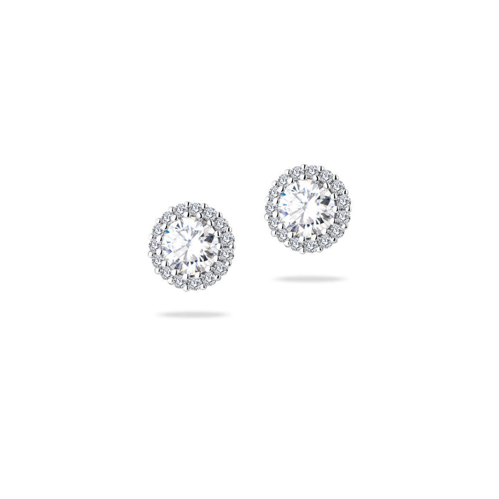 2.45ct モアサナイト ヘイロー ピアス シルバー925