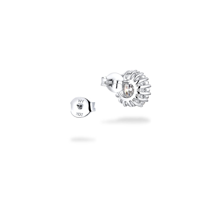 2.45ct モアサナイト ヘイロー ピアス シルバー925