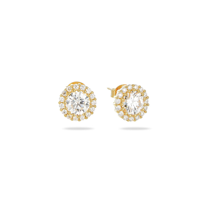 2.45ct モアサナイト ヘイロー ピアス シルバー925