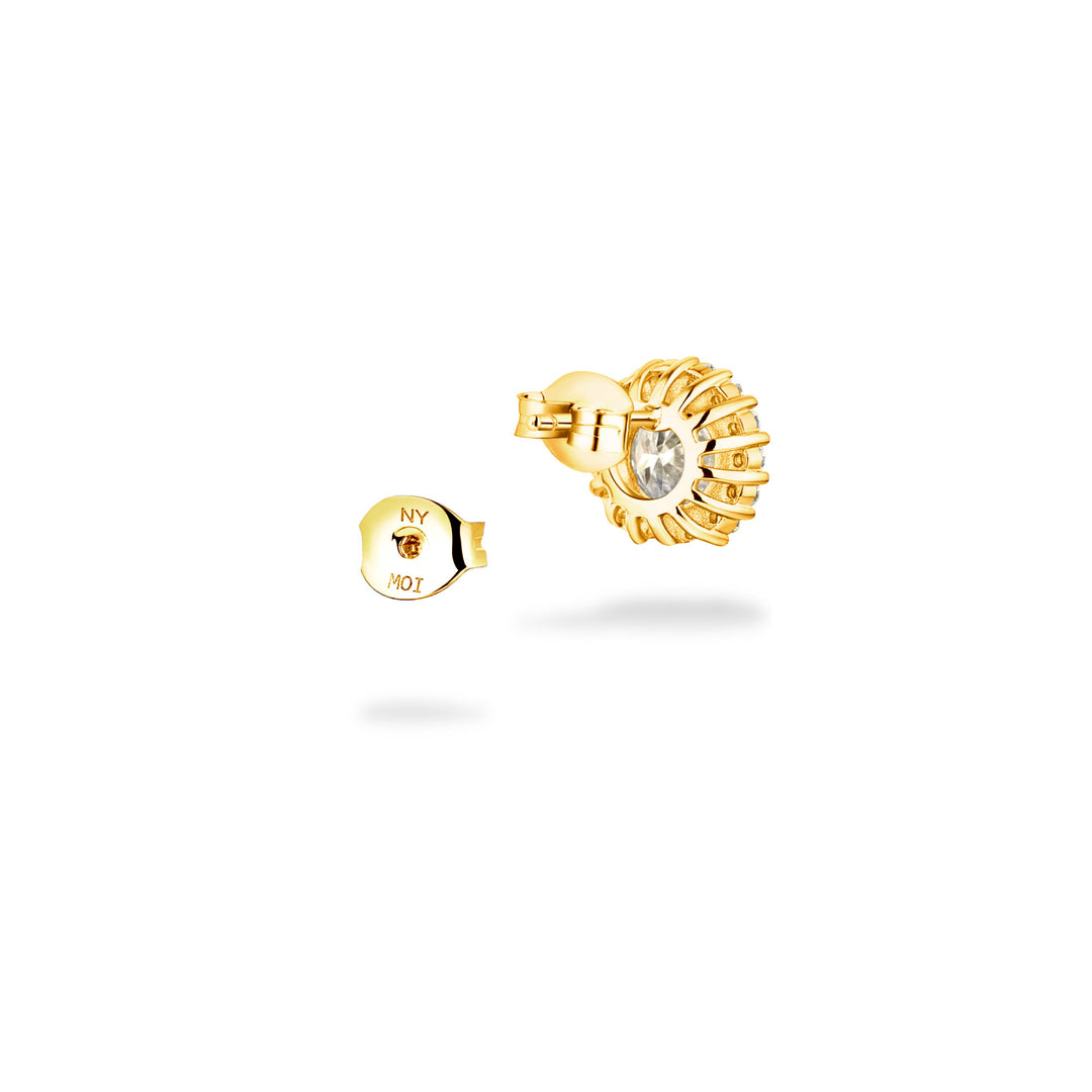 2.45ct モアサナイト ヘイロー ピアス シルバー925