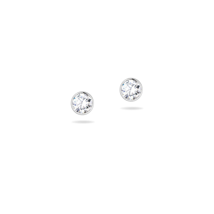 1.0ct モアサナイト ベゼル ピアス シルバー925