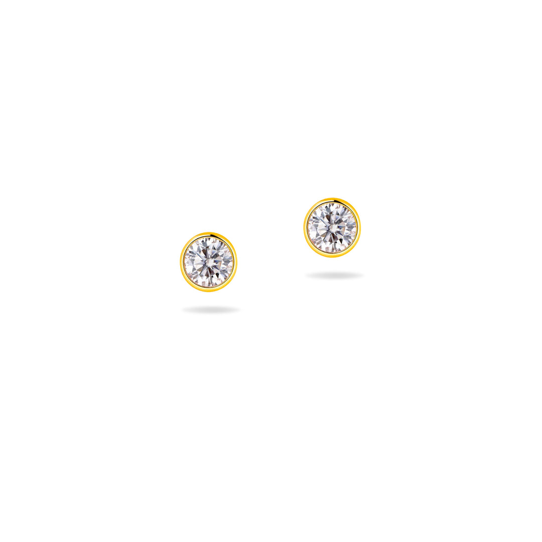 1.0ct モアサナイト ベゼル ピアス シルバー925