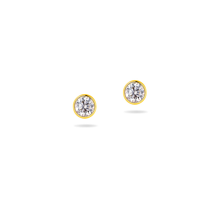 1.0ct モアサナイト ベゼル ピアス シルバー925
