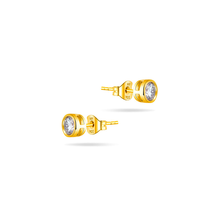 1.0ct モアサナイト ベゼル ピアス シルバー925
