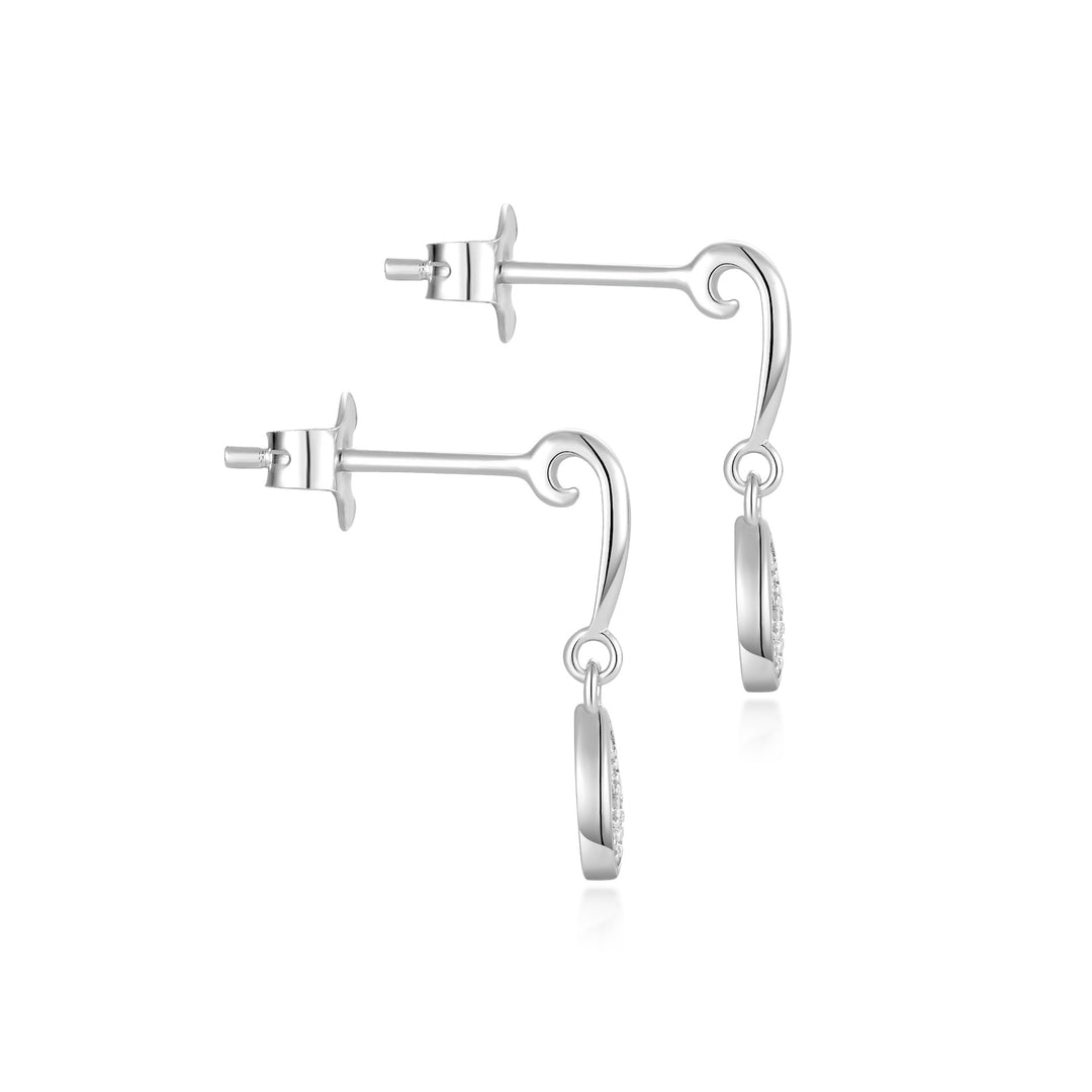0.11ct モアサナイト ティアドロップ パヴェ ピアス シルバー925