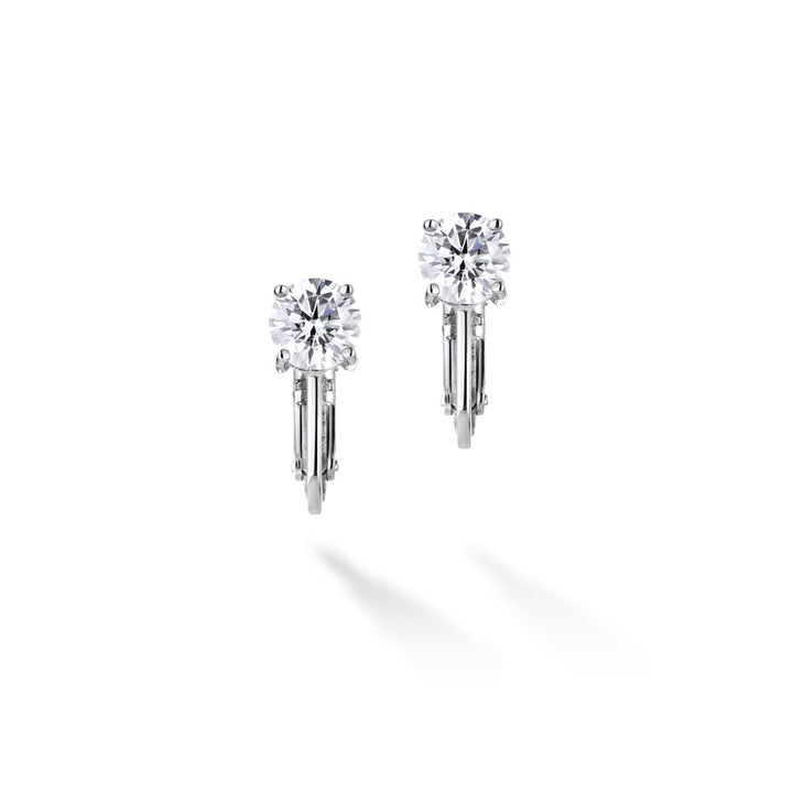2.0ct モアサナイト 4本爪 ソリティア イヤリング シルバー925
