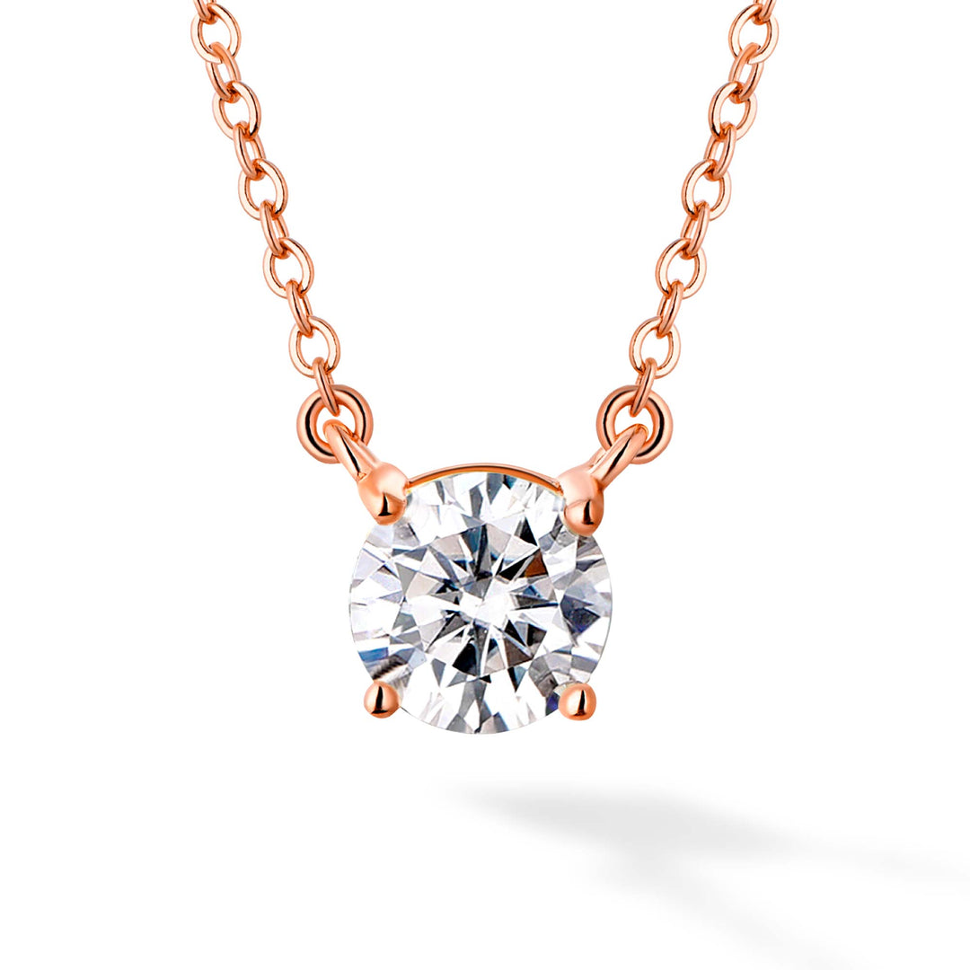 1.0ct モアサナイト 4本爪 ソリティア ネックレス シルバー925