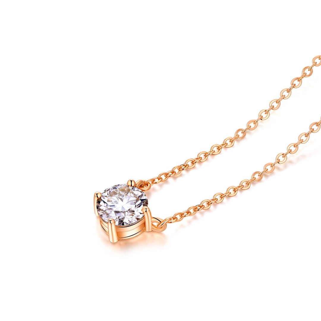 1.0ct モアサナイト 4本爪 ソリティア ネックレス シルバー925 1.0ct モアサナイト 4本爪 ソリティア ネックレス シルバー925