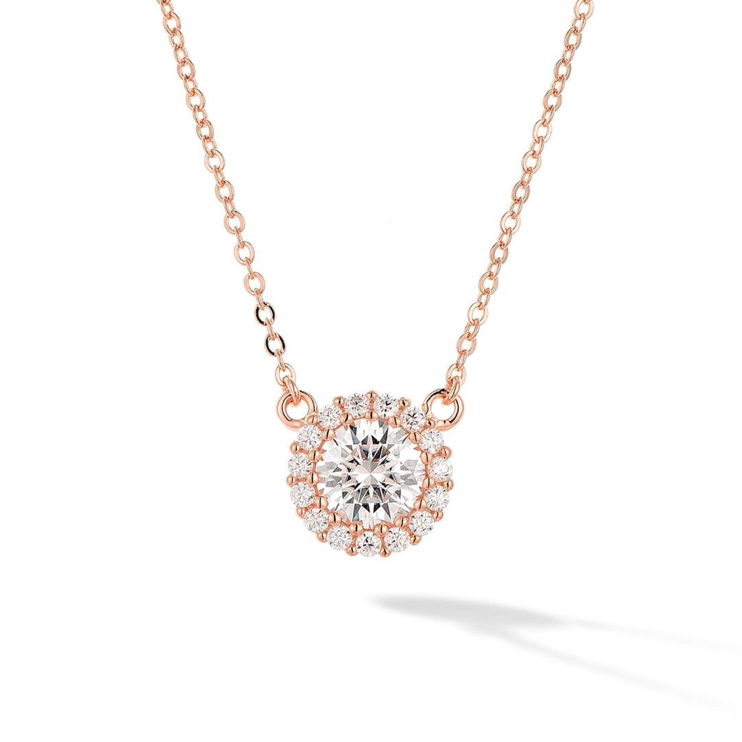 1.22ct モアサナイト ヘイロー ネックレス シルバー925